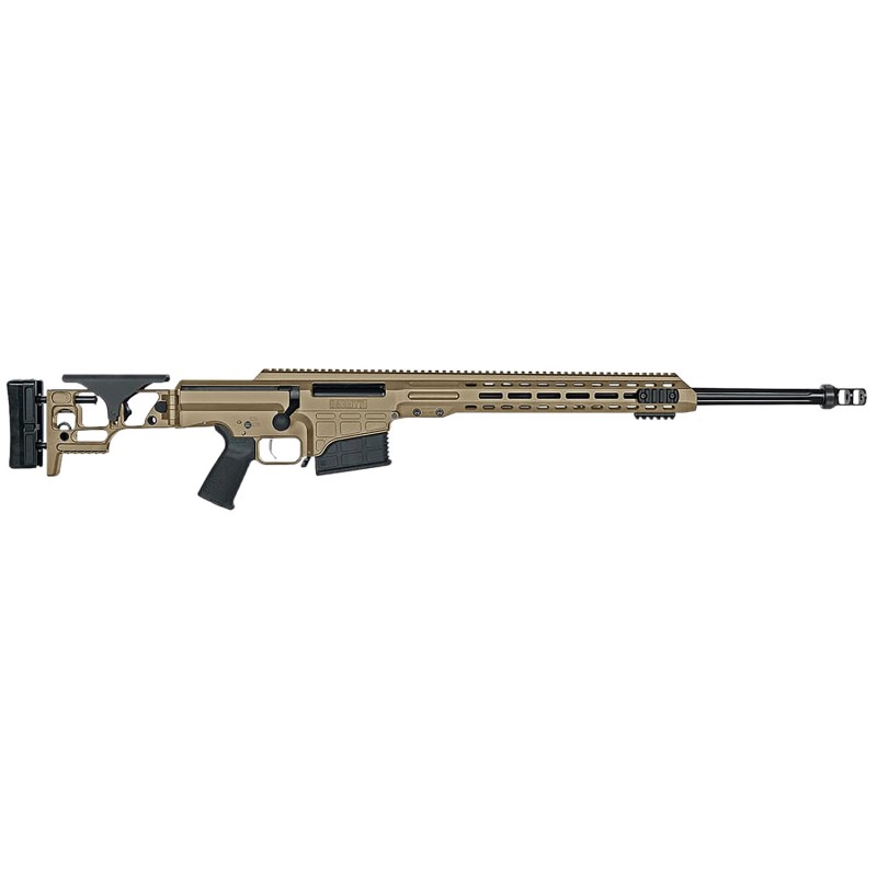 Barrett 18497 MRAD  6.5 Creedmoor 24 101 Flat Dark Earth Cerakote Flat Dark Earth Folding with Adjustable LOP Stock Black Polyme