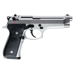 Beretta USA JS92F520M 92FS Inox Full Size 9mm Luger 151 4.90 Satin Stainless Barrel Serrated Slide  Alloy Frame Black Stippled R