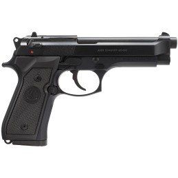 Beretta USA J92M9A0CA M9 CA Compliant Full Size Frame 9mm Luger 101 4.90 Steel Barrel Black Bruniton Serrated Steel Slide  Alumi