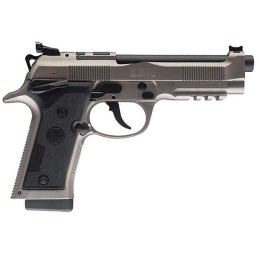 Beretta USA J92XPCO21 92X PCO Full Size Frame 9mm Luger 151 4.90 Black Barrel Gray Nistan Optic ReadySerrated Steel Slide  Frame