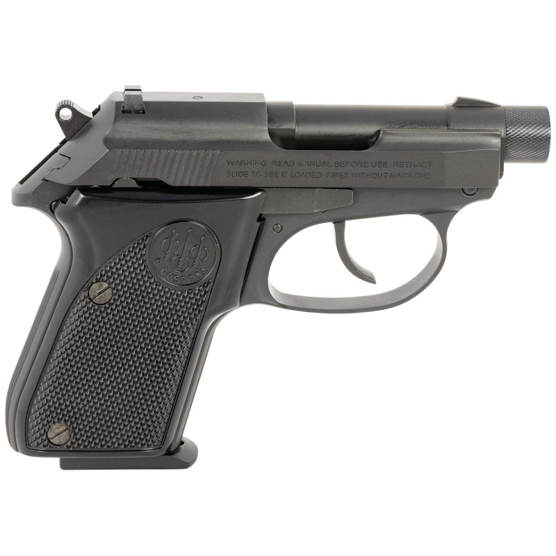 Beretta USA J320127 Tomcat  MicroCompact Frame 32 ACP 71 2.90 Black Threaded Steel TipUp Barrel Black Bruniton Serrated Steel Sl