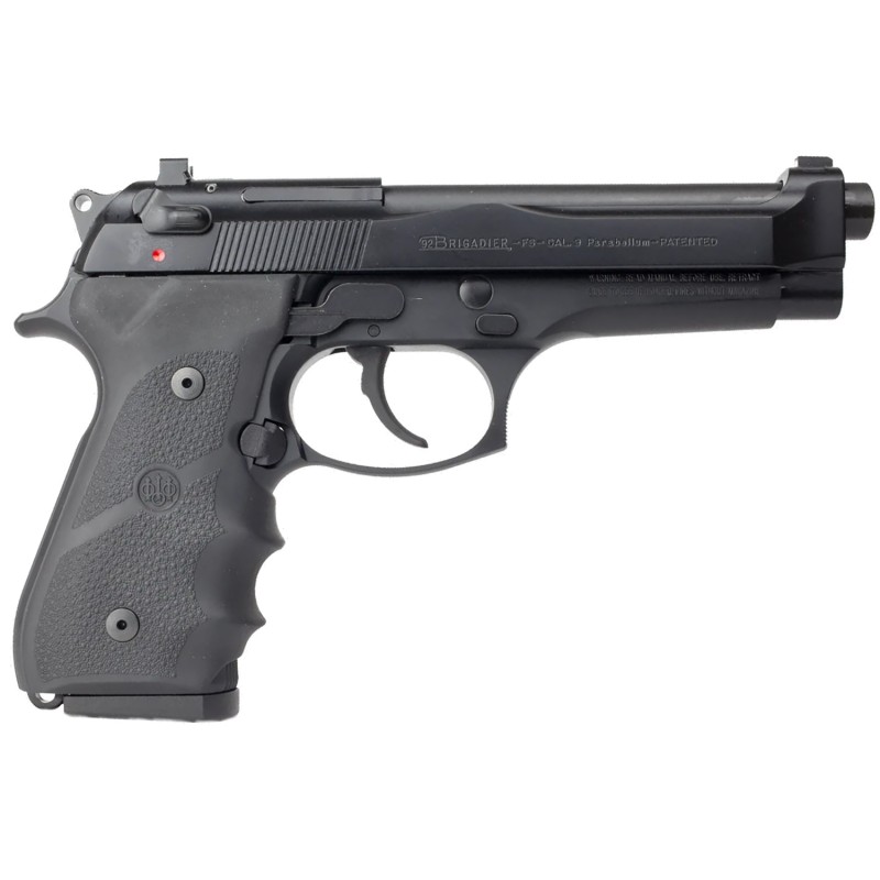 Beretta USA J92F700M 92FS Brigadier Full Size Frame 9mm Luger 151 4.70 Black Inox Steel Barrel Black Bruniton Serrated Steel Sli