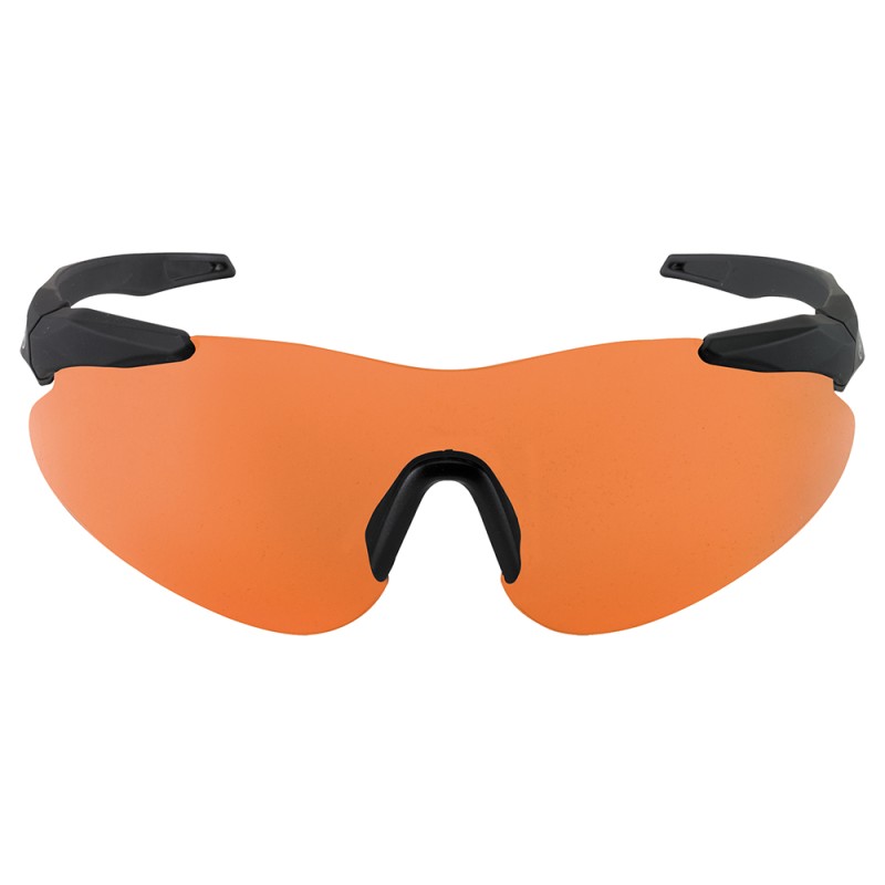 Beretta USA OCA100020407 Performance Shooting Shields 100 UV Rated Polycarbonate Orange Lens with Soft Touch Black Frame