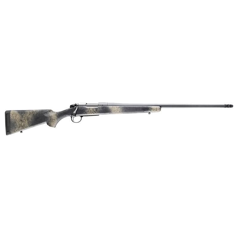 Bergara Rifles B14SM519 B14 Wilderness Ridge 6.5 PRC 21 24 Threaded Sniper Gray Cerakote BarrelRec SoftTouch Woodland Camo Synth