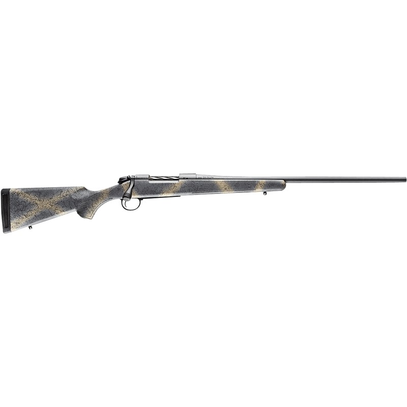 Bergara Rifles B14LM112 B14 Wilderness Hunter 7mm Rem Mag 31 24 Sniper Gray Cerakote BarrelRec SoftTouch Woodland Camo Synthetic