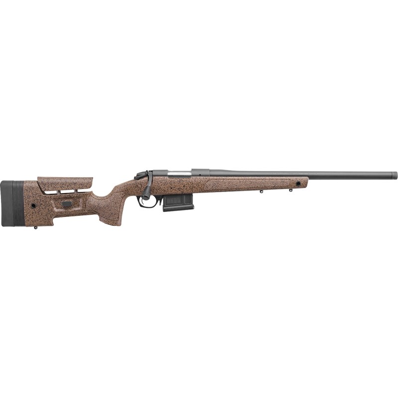 Bergara Rifles B14S356C B14 HMR 450 Bushmaster 51 20 Graphite Black Cerakote Barrel Black Speckled Brown Molded wMiniChassis Adj