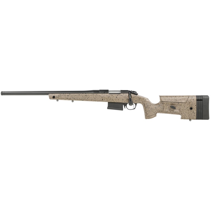 Bergara Rifles B14S351LC B14 HMR 308 Win 51 20 Graphite Black Cerakote Barrel Black Speckled Brown Molded wMiniChassis Adjustabl