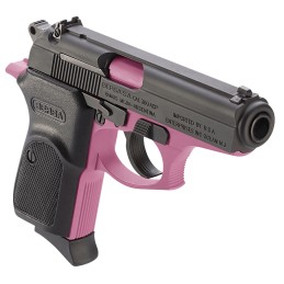 Bersa T380PNK8 Thunder  MicroCompact Frame 380 ACP 81 3.50 Pink Cerakote Steel Barrel Matte Black Serrated Steel Slide Pink Cera