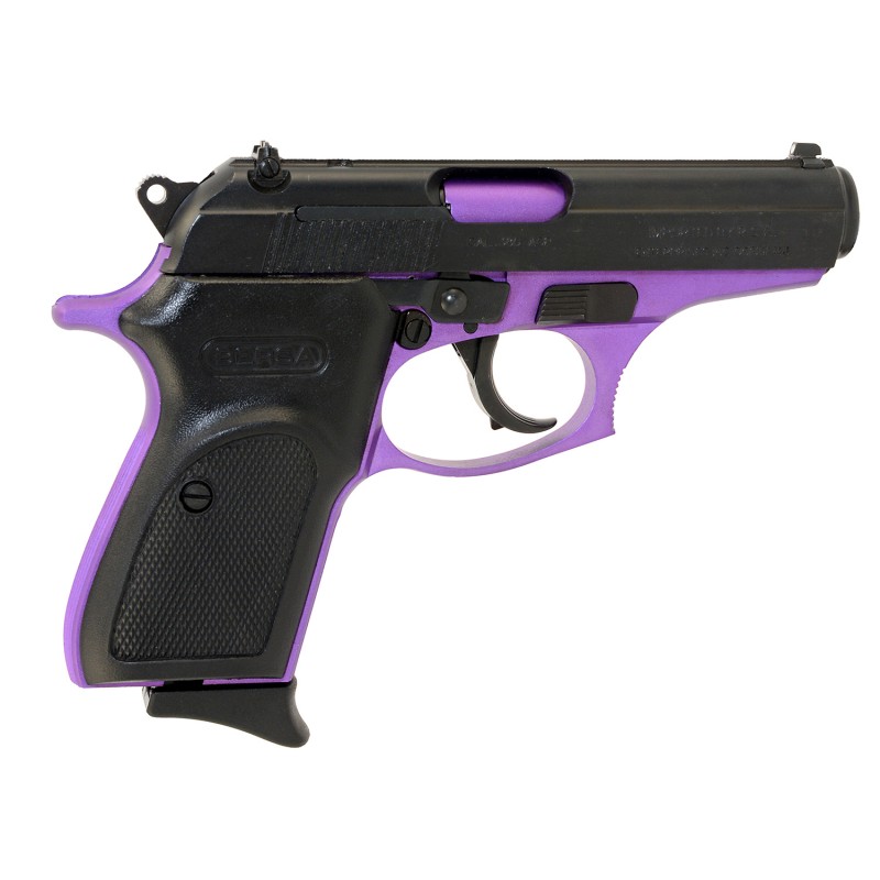 Bersa T380PRP8 Thunder  MicroCompact Frame 380 ACP 81 3.50 Purple Cerakote Steel Barrel Matte Black Serrated Steel Slide Purple 