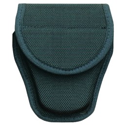 Bianchi 17390 7300 Covered Handcuff Case Standard Linked Handcuffs Accumold Black Basketweave 2.25 Hook  Loop