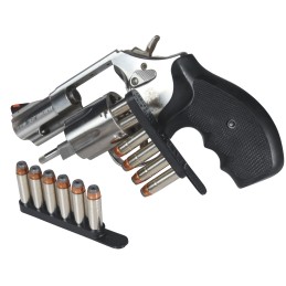 Bianchi 20054 Speed Strip  38357 Cal Revolver 6rd Black Polymer 2 Per Pack