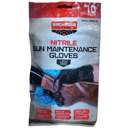 Birchwood Casey NGLVSM Nitrile  Black SmMed 10 Pack