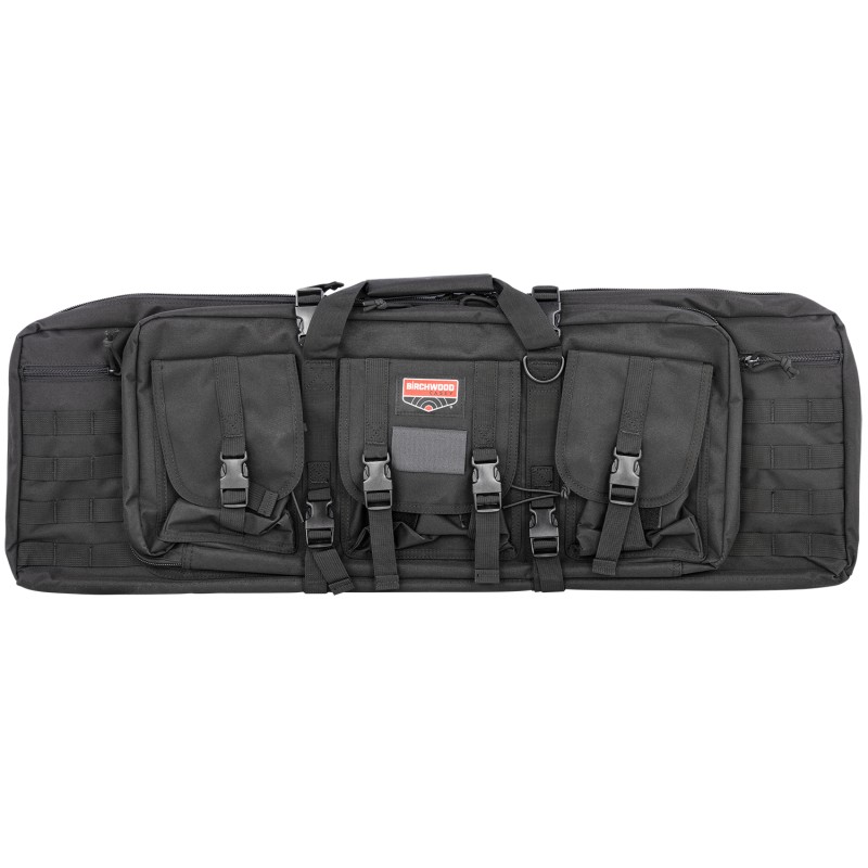 Birchwood Casey RBG36 Single Gun Case  36 Black 600D Polyester with Padded Straps 3 Large Storage Pockets  Dual Zippered Storage