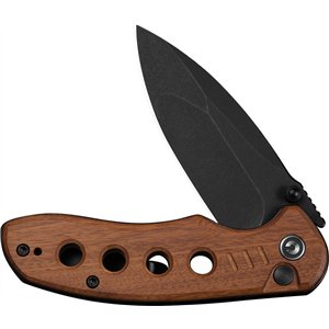 Triptych Button Lock Wood