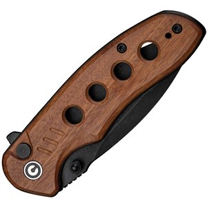 Triptych Button Lock Wood