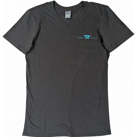 Womens T-Shirt Gray-Teal XL