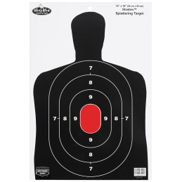 Birchwood Casey 35707 Dirty Bird BC27 Silhouette Tagboard Hanging Pistol 12 x 18 BlackWhite 8 Per Pkg