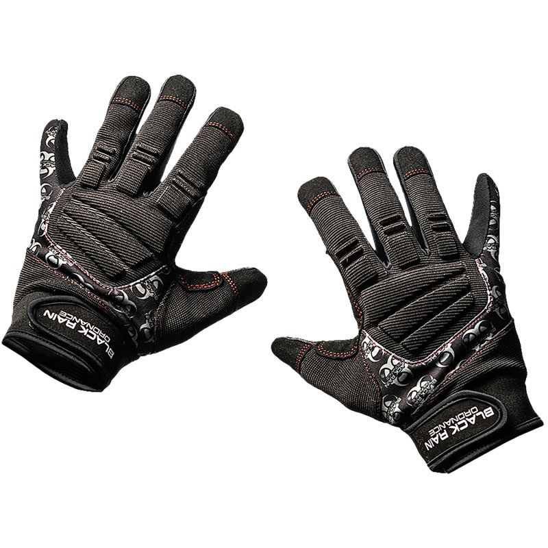 Black Rain Ordnance TACTGLOVEBLKGRYS Tactical Gloves  BlackGray Small Velcro