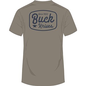 Round Badge T-Shirt Gray LG