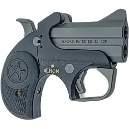 Bond Arms BABU Backup Original 45 ACP 2rd Shot 2.50 Bead BlastedAntiGlare Textured Steel Frame Black Rubber Grips