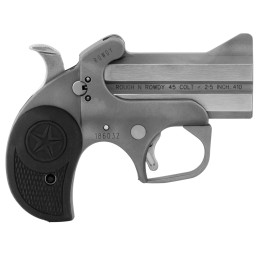 Bond Arms BARW Rowdy  41045 Colt LC Derringer 3 2 Black Rubber Grip Polished Stainless Steel Frame