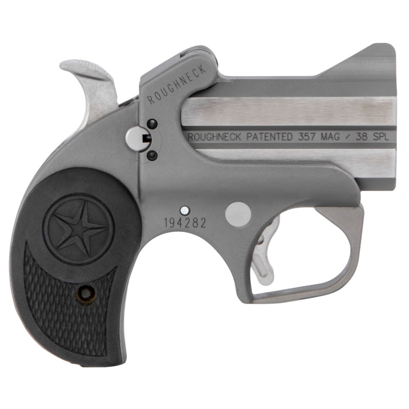 Bond Arms BARN Roughneck  38 Special357 Mag 2rd Shot 2.50 Stainless Steel BarrelBlack Rubber Grips