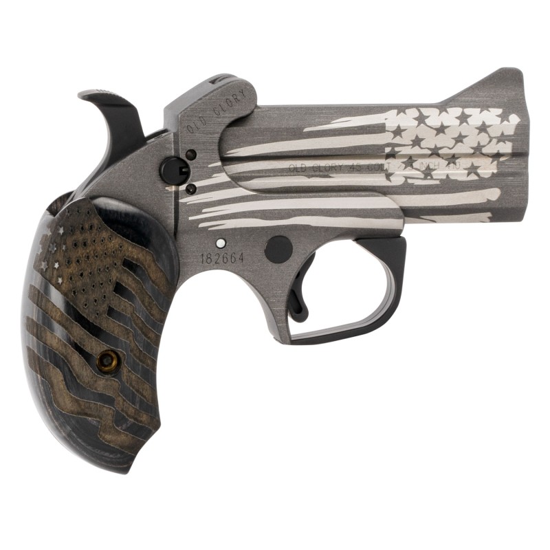 Bond Arms BAOG Old Glory  45 Colt LC410 Gauge 3.50 2 Round American Flag Stainless Steel Cerakote