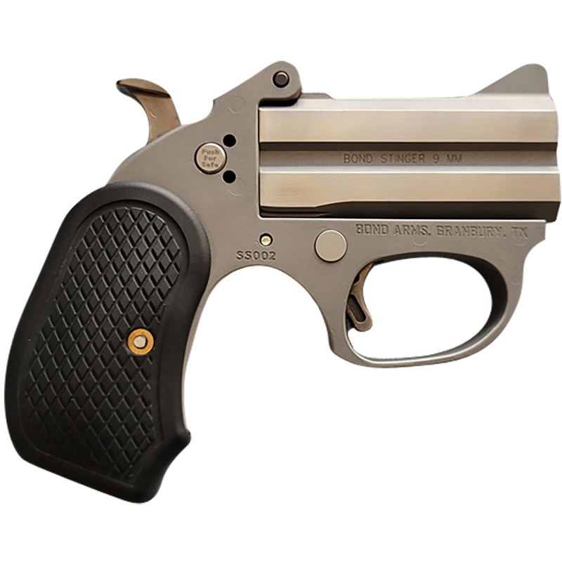 Bond Arms BAHB Honey B  22 LR 2rd Shot 3 Matte Stainless Steel Frame Black Extended B6 Resin Grips