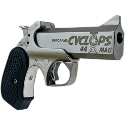 Bond Arms BACYP Cyclops Big Bore 44 Mag 1rd 4.25  Stainless Steel wEngraved Barrel Matte Stainless Frame Black Extended B6 Resin