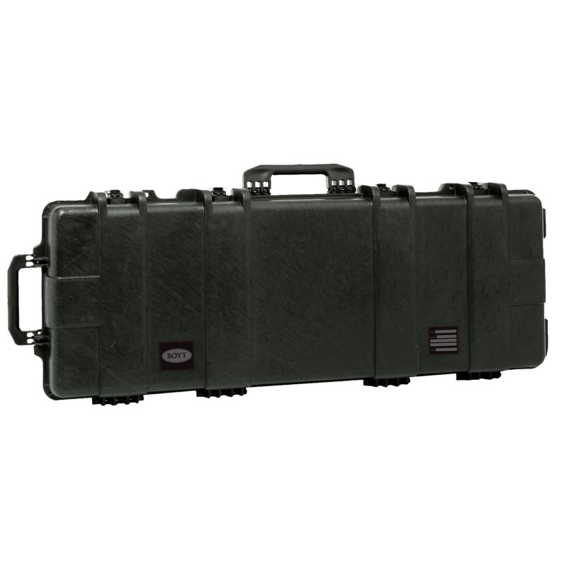 Boyt Harness H51 HSeries Double Gun Case Water Resistant Black Polypropylene with Ball Bearing Wheels DustProof ORing  Steel Hin