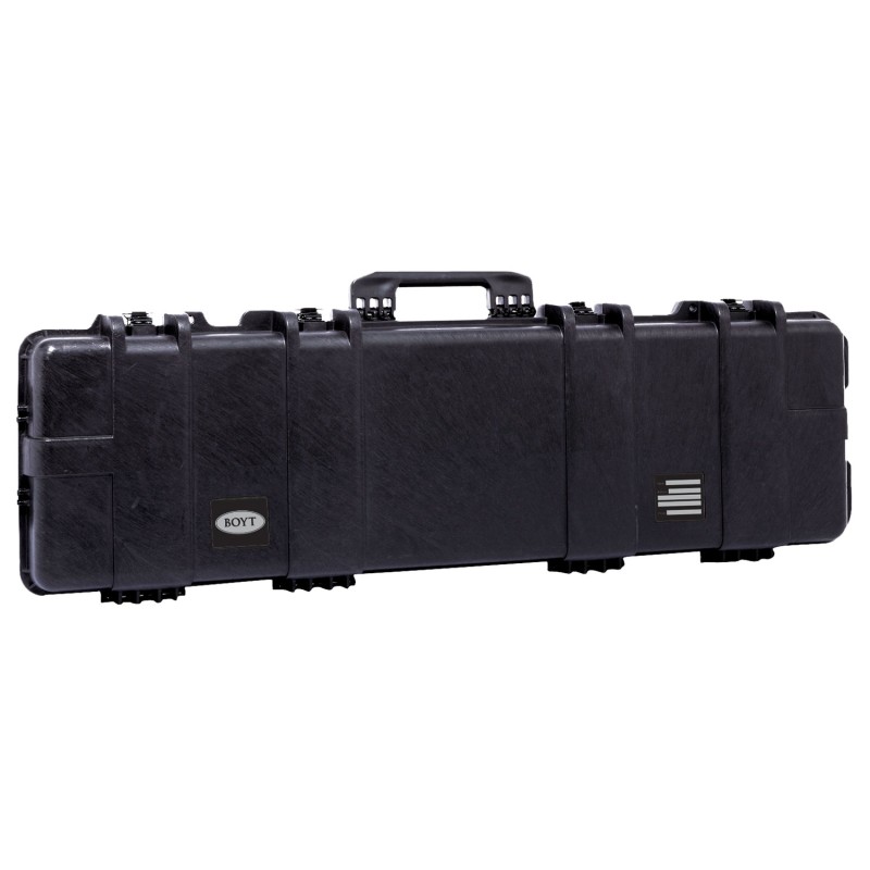 Boyt Harness H48SG HSeries Single Gun Case Water Resistant Black Polypropylene with Egg Crate Foam DustProof ORing Steel Hinge P