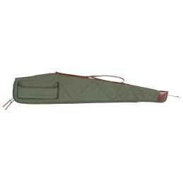 Bob Allen 14536 Canvas Rifle Case 40 Green Canvas with Quilted Flannel Lining Leather Sling  SelfRepairing Nylon Zipper