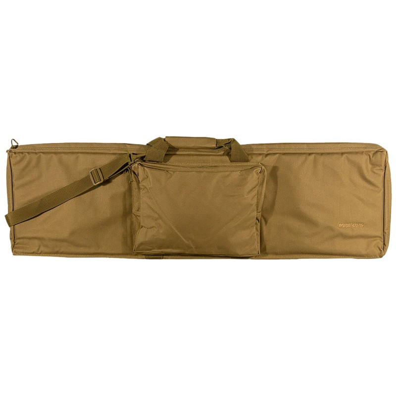 Bob Allen 79002 MaxOps Rectangular Tactical Rifle Case Water Resistant Coyote Brown Polyester with Self Heading Nylon Zippers  F