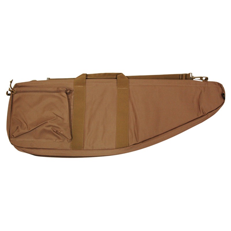 Bob Allen 79007 MaxOps Tactical Rifle Case Water Resistant Coyote Brown Polyester with Self Healing Nylon Zippers  Foam Padding 