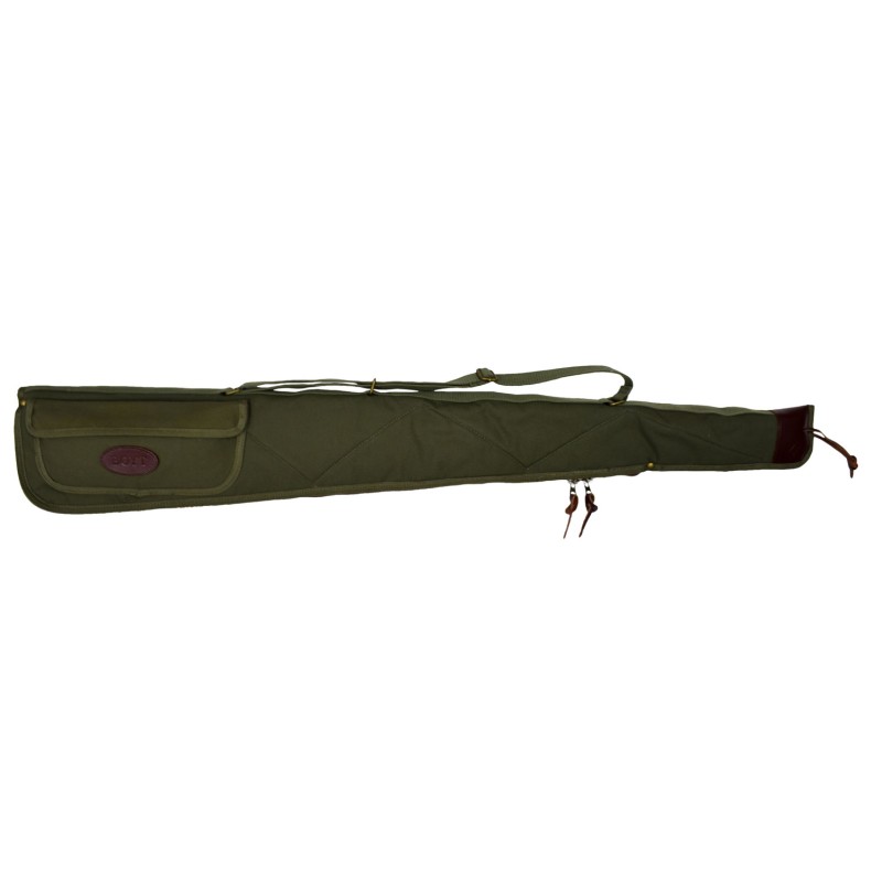 Boyt Harness OGC97PXL9 Alaskan Shotgun Case made of Waxed Canvas with OD Green Finish Quilted Flannel Lining Brass Hardware  Hea