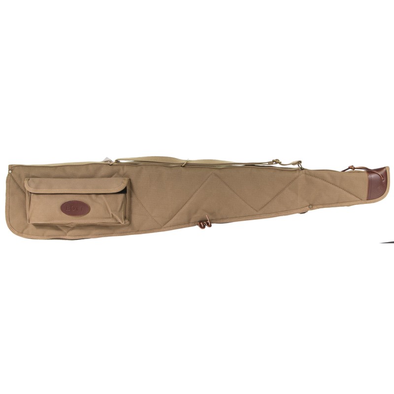 Boyt Harness OGC98PM06 Alaskan Rifle Case 44 Kahki Waxed Canvas with Brass Hardware  Quilted Flannel Lining for Scoped Rifles