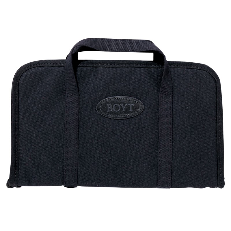 Boyt Harness 0PP640003 Rectangular Pistol Rug made of Waxed Canvas with Black Finish Cotton Batten Padding  Quilted Flannel Lini