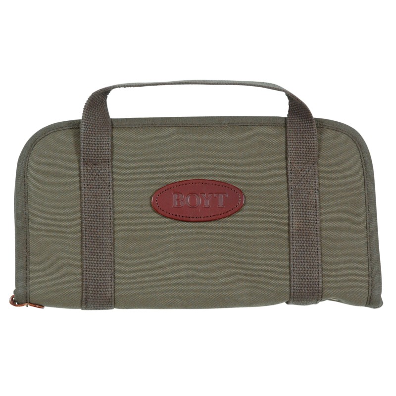 Boyt Harness 0PP640009 Rectangular Pistol Rug made of Waxed Canvas with OD Green Finish Cotton Batten Padding  Quilted Flannel L