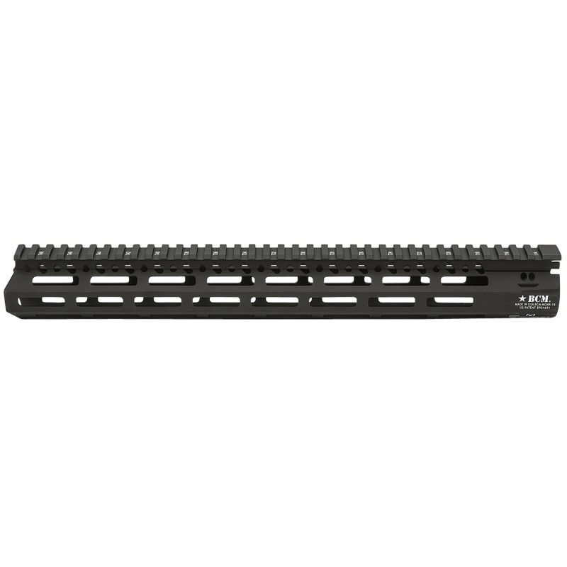 BCM MCMR15556BLK BCMGunfighter MCMR 15 MLOK FreeFloating Style Made of Aluminum with Black Anodized Finish for ARPlatform