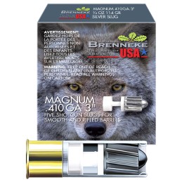 Brenneke SL4103M Magnum  410 Gauge 3 14 oz Slug Shot 5 Per Box 90 Case