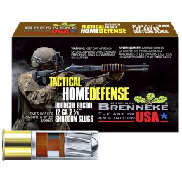 Brenneke SL122THD THD Home Defense 12 Gauge 2.75 1 oz Slug Shot 5 Per Box 50 Case