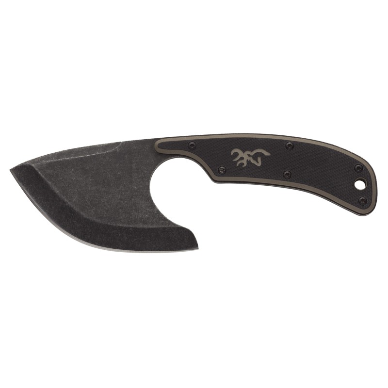 Browning 3220323 Cutoff  2.50 Fixed Skinner Plain Black Black Oxide Stonewashed 9Cr14MoV SS Blade BlackTan G10 Handle