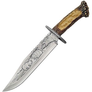 Bowie Knife w Display Bear
