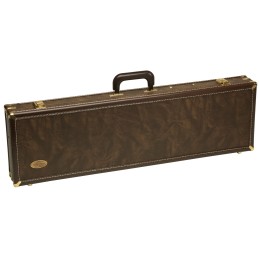 Browning 142840 Traditional OverUnder Shotgun Case made of Wood with Vinyl Covering  Trim Brown Finish Brass Accents Fleece Lini