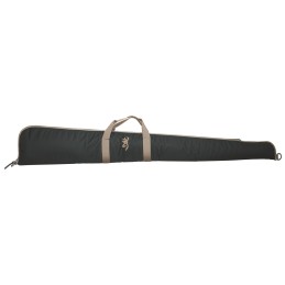 Browning 1410049152 Plainsman Shotgun Case made of 600D Polyester with Black Finish  Tan TrimBuckMark Logo Brushed Tricot Lining