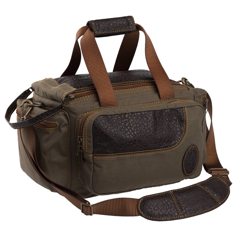 Browning 121504841 Laredo Shooters Bag Olive CanvasLeather