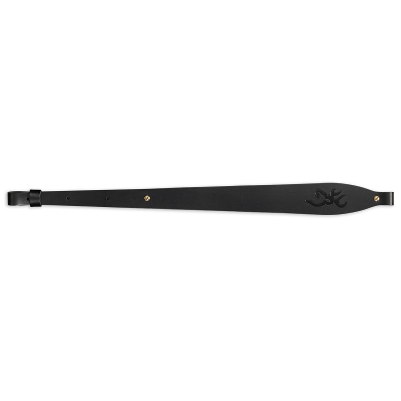 Browning 122499 Big Buckmark Sling made of Black Leather with 2535 OAL  Adjustable Design for Rifles