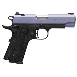 Browning 051986492 1911380 Black Label Compact Frame 380 ACP 81 3.63 Matte Stainless Steel Barrel Crushed Orchid Cerakote Serrat