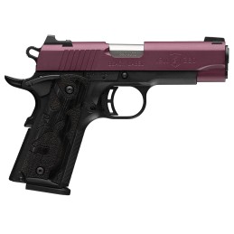 Browning 051995492 1911380 Black Label Compact Frame 380 ACP 81 3.63 Matte Stainless Steel Barrel Black Cherry Cerakote Serrated