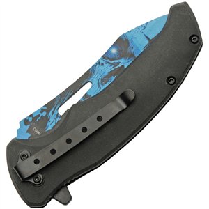 Skull Linerlock A/O Blue